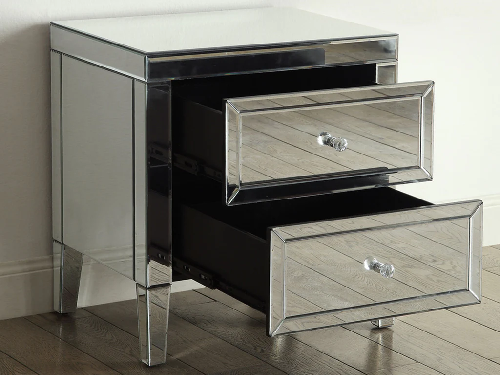 Maison Bedside Table - Silver