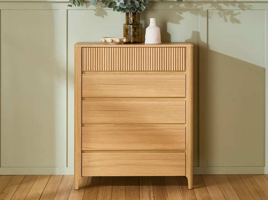 Matilda Tallboy 5 Drawer - Natural
