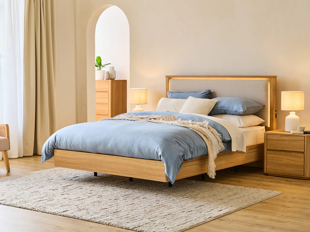Balmain Bed Frame with Floating Base & Tech Pack - Queen / Natural 6 Balmain Bed Frame with Floating Base & Tech Pack - Queen / Natural