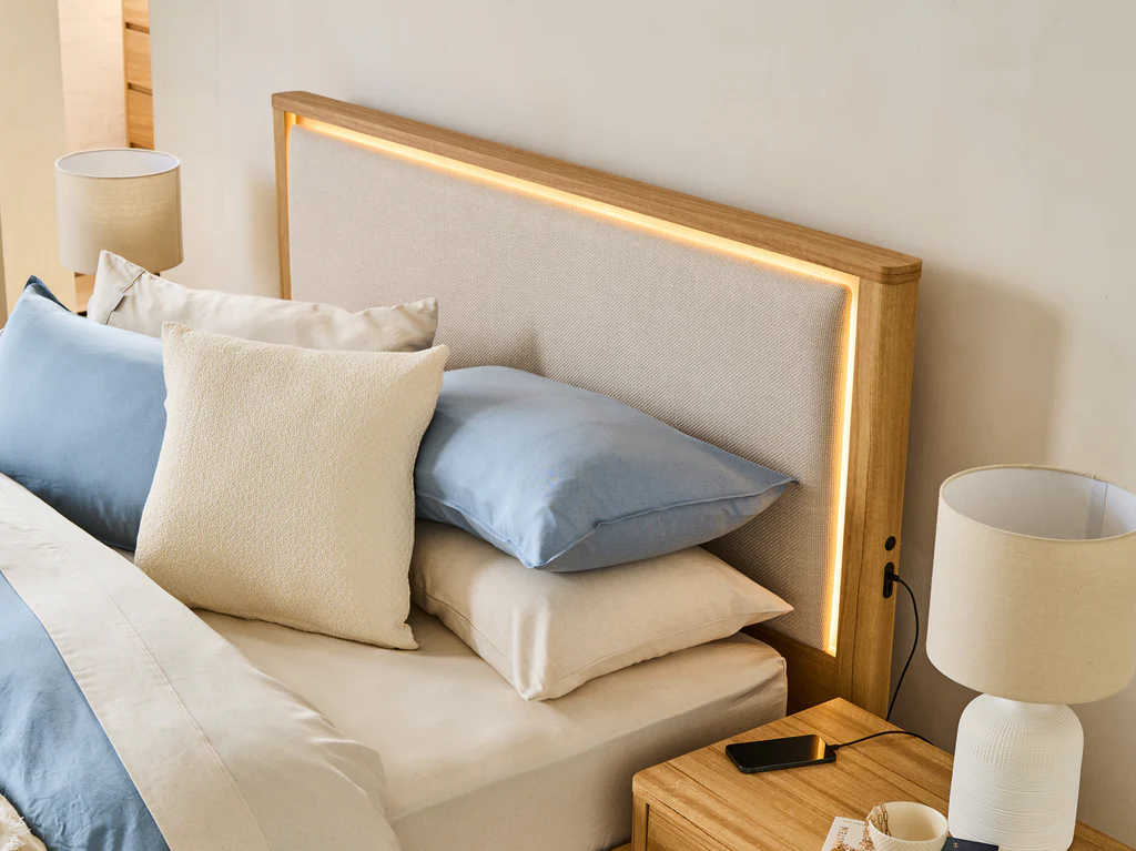 Balmain Bed Frame with Floating Base & Tech Pack - Queen / Natural 8 Balmain Bed Frame with Floating Base & Tech Pack - Queen / Natural