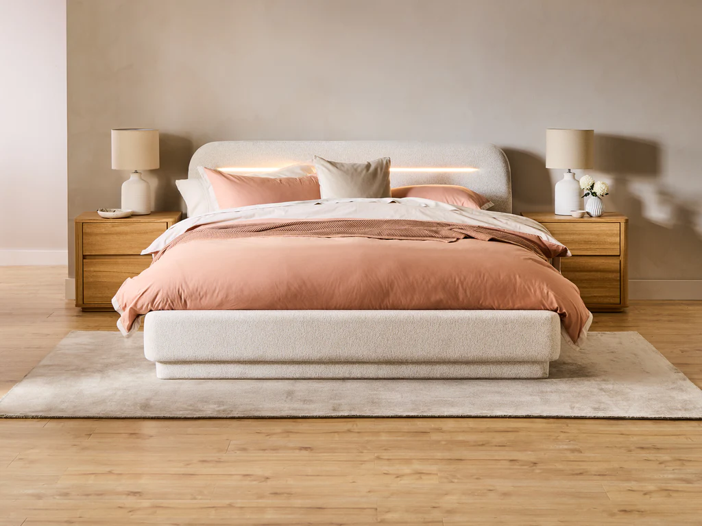 Jasper Bed Frame - Double / Chalk