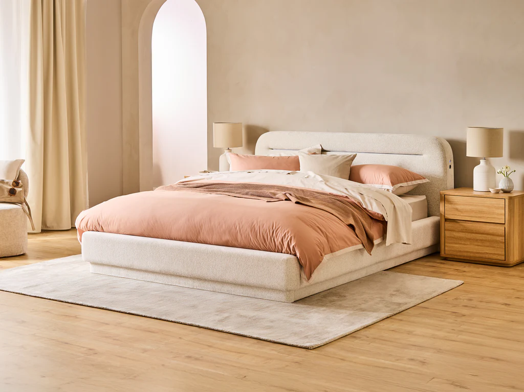 Jasper Bed Frame - Double / Chalk