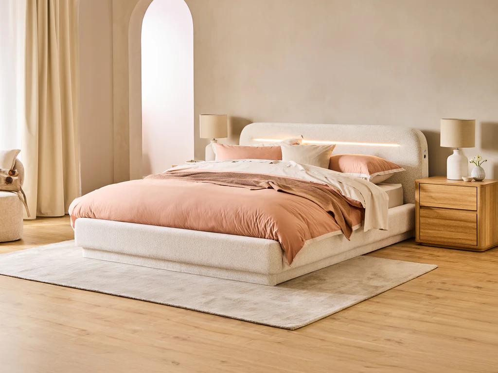 Jasper Bed Frame - Double / Chalk