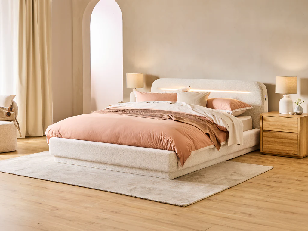 Jasper Bed Frame - Double / Chalk