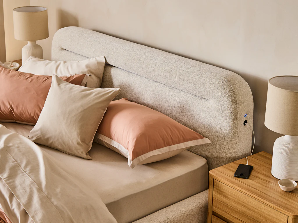 Jasper Bed Frame - Double / Chalk