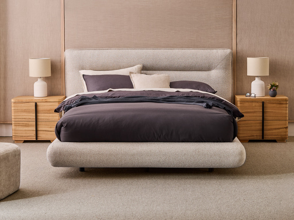 Allegra Bed Frame - Queen / Oatmeal