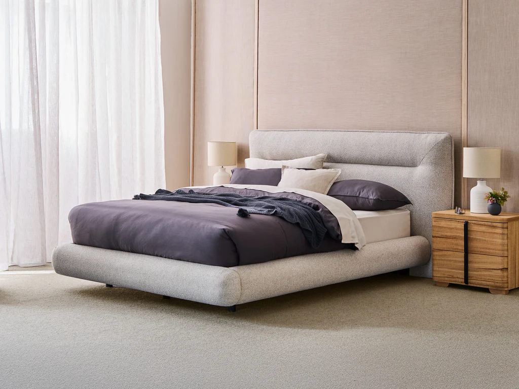 Allegra Bed Frame - Queen / Oatmeal 3 Allegra Bed Frame - Queen / Oatmeal