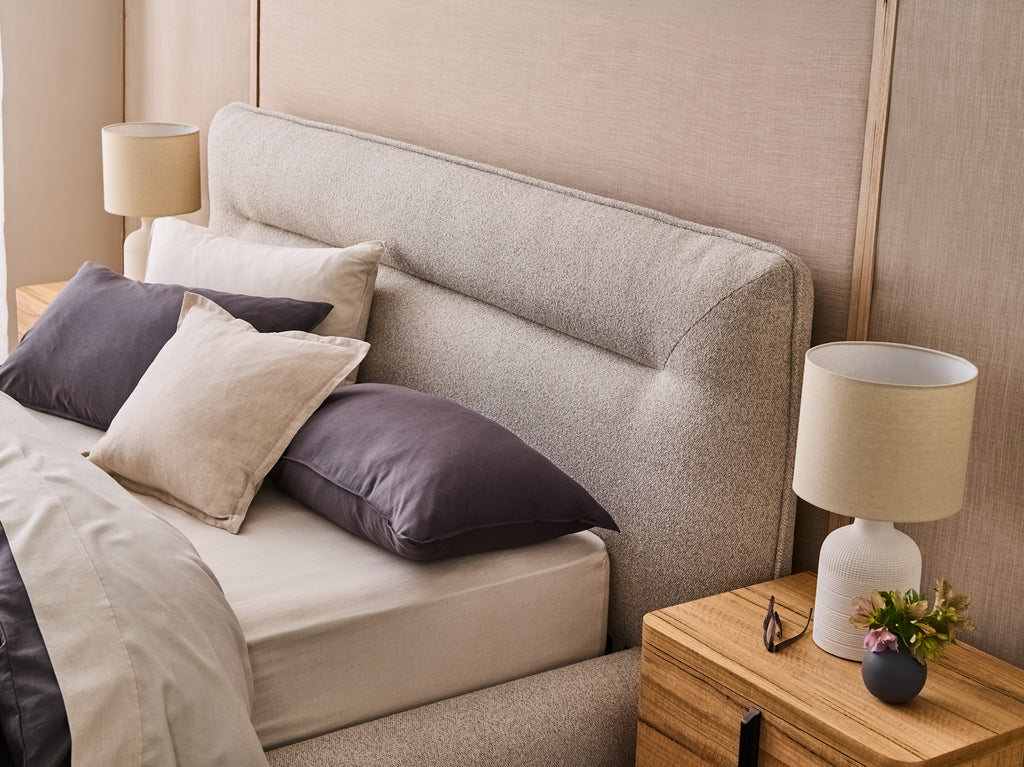 Allegra Bed Frame - Queen / Oatmeal 5 Allegra Bed Frame - Queen / Oatmeal