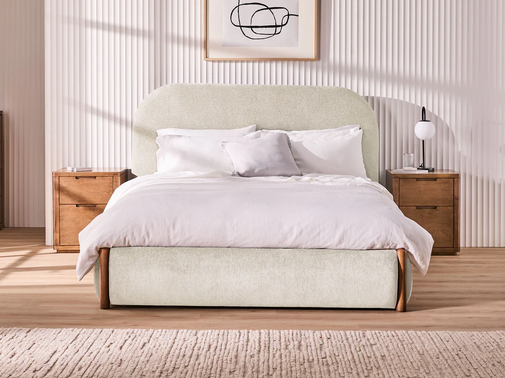 Cayman Bed Frame - Queen / Oatmeal