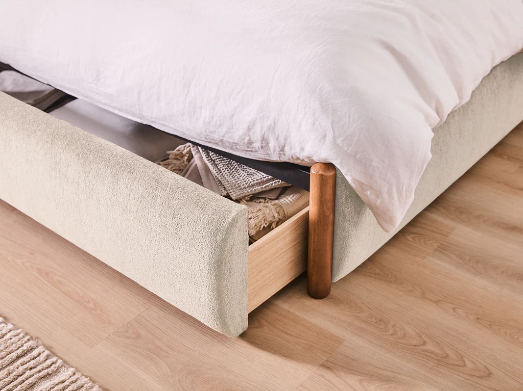 Cayman Bed Frame - Queen / Oatmeal 3 Cayman Bed Frame - Queen / Oatmeal