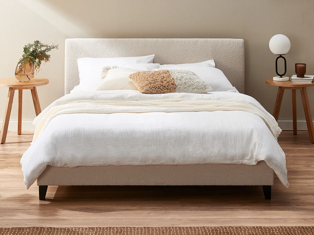 Cara Bed Frame - King / Cream