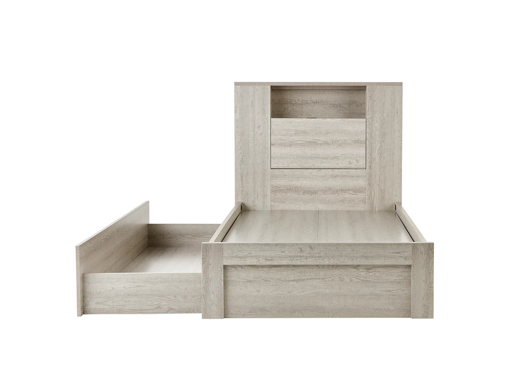 Empire Bed Frame with Trundle Base - King Single / Ash 5 Empire Bed Frame with Trundle Base - King Single / Ash