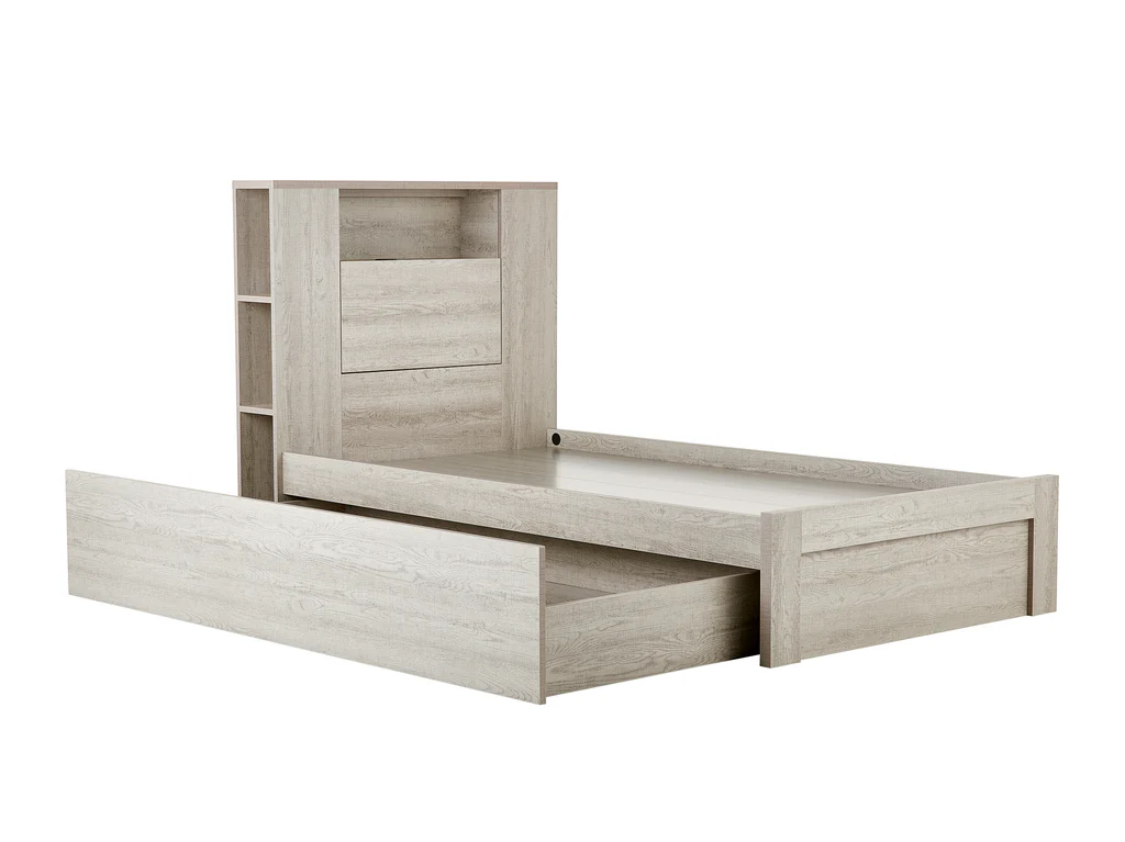 Empire Bed Frame with Trundle Base - King Single / Ash 7 Empire Bed Frame with Trundle Base - King Single / Ash