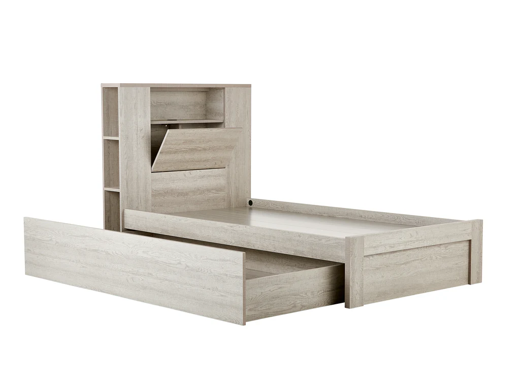 Empire Bed Frame with Trundle Base - King Single / Ash 8 Empire Bed Frame with Trundle Base - King Single / Ash