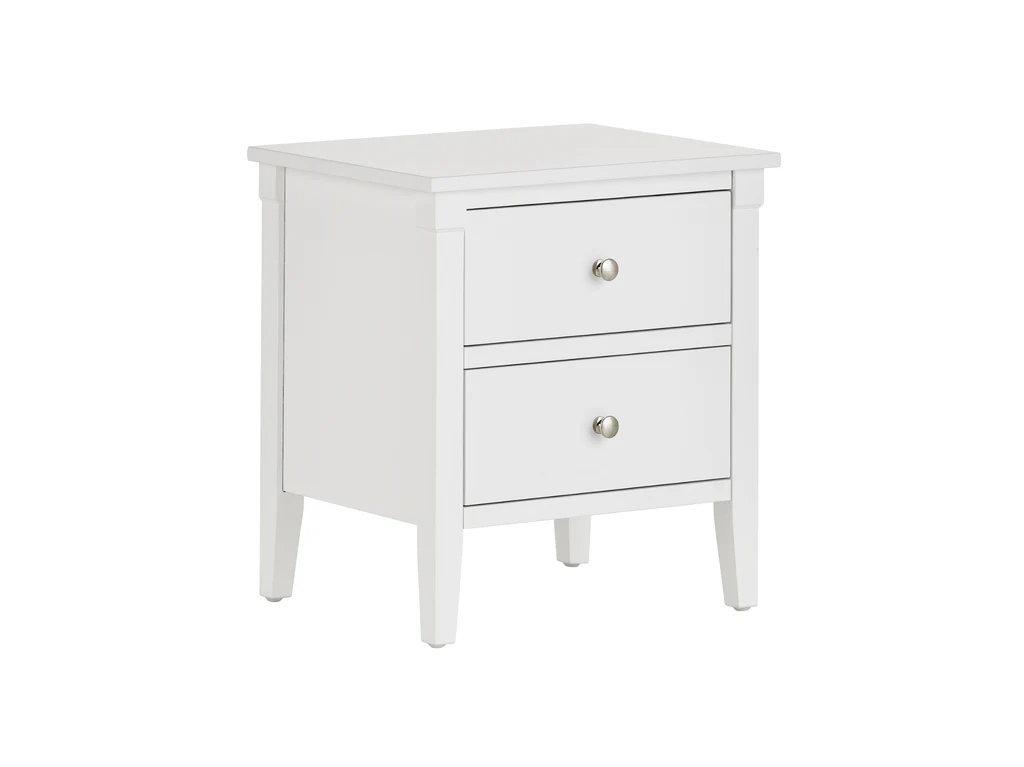 Durham Bedside Table - White