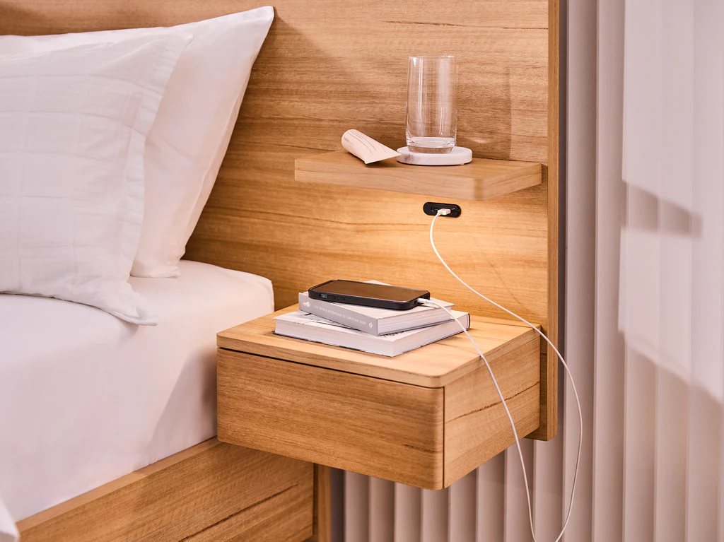 Jervis Extended Bed Frame with Floating Base & Bedsides - Queen / Natural 3 Jervis Extended Bed Frame with Floating Base & Bedsides - Queen / Natural