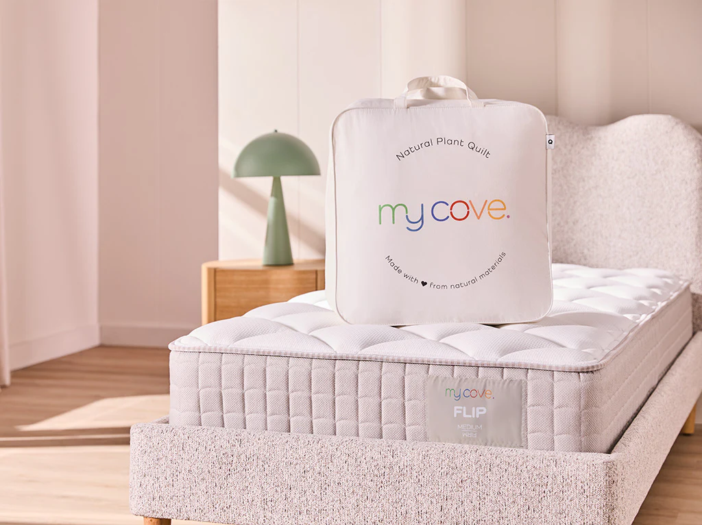 my cove® Natural Plant Quilt - Single / Off White