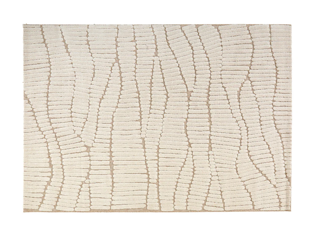 Illusion Wave Floor Rug - 230 X 160cm / Natural