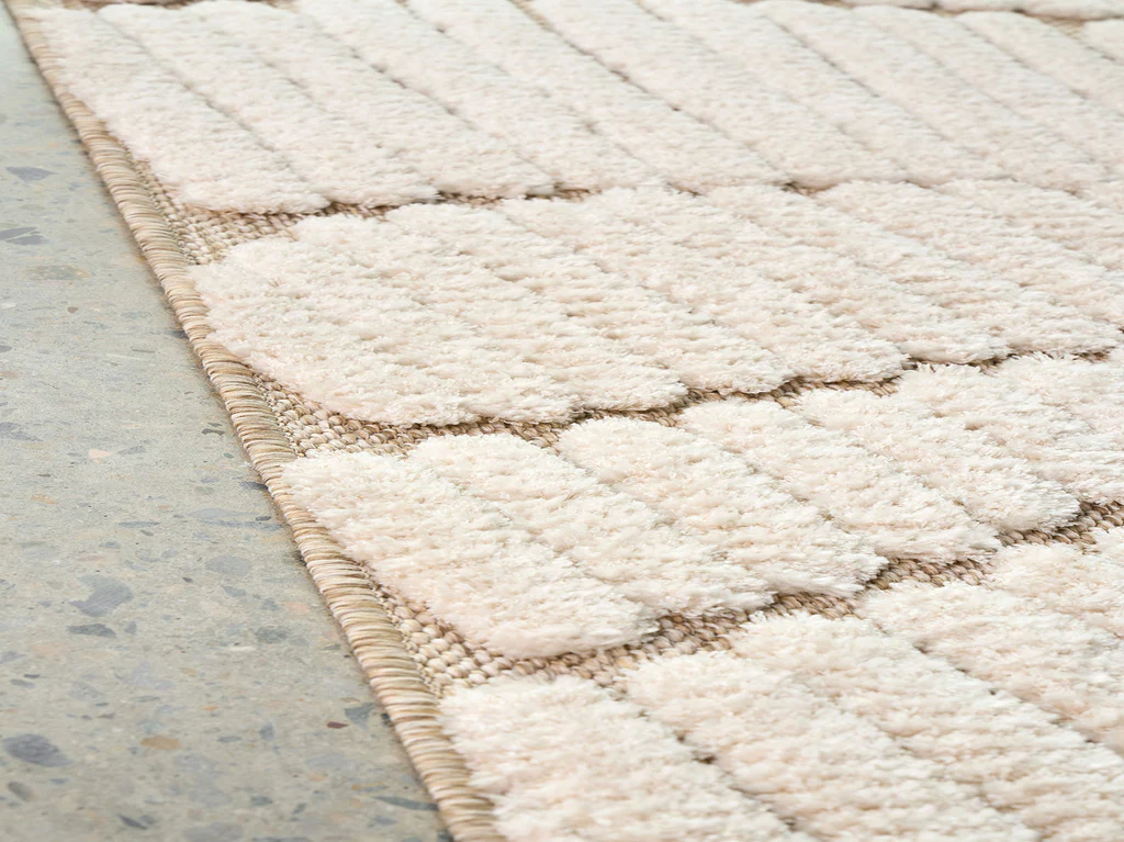 Illusion Wave Floor Rug - 230 X 160cm / Natural