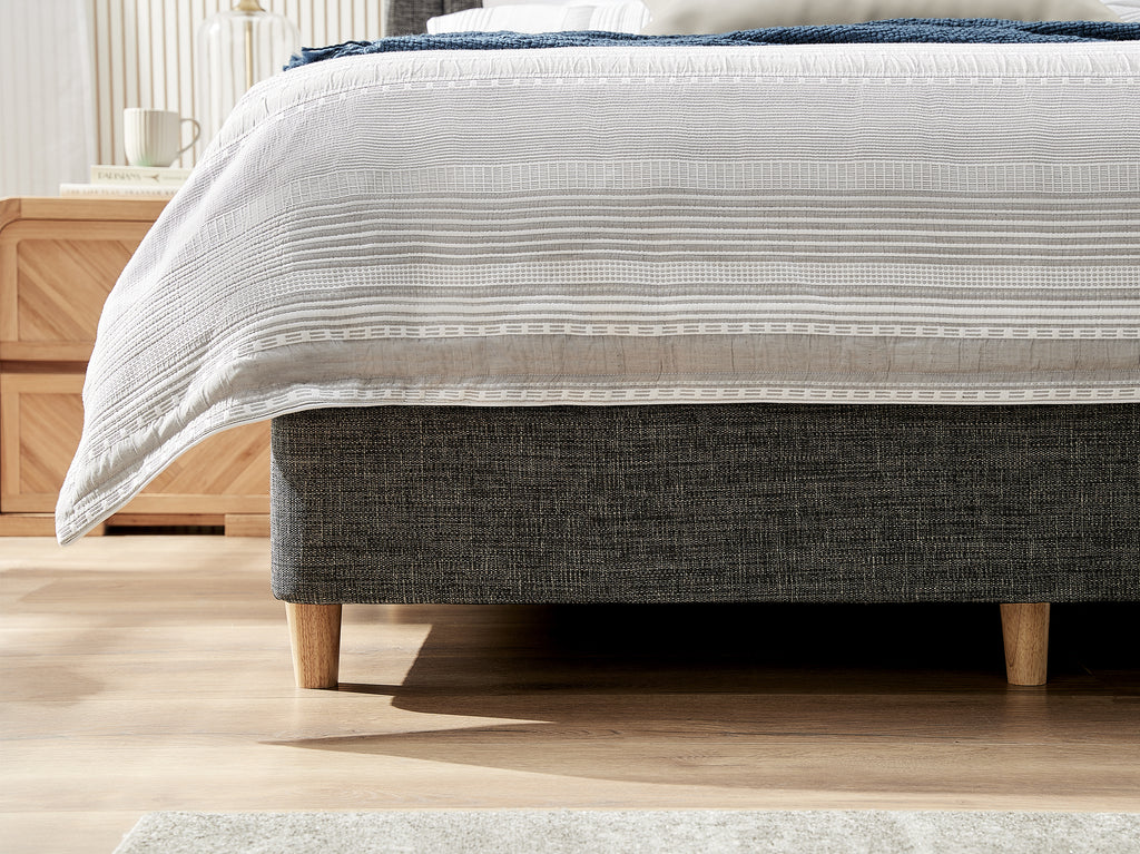 Slumberland Curved Panel Headboard Standard Base - Single / Charcoal 4 Slumberland Curved Panel Headboard Standard Base - Single / Charcoal