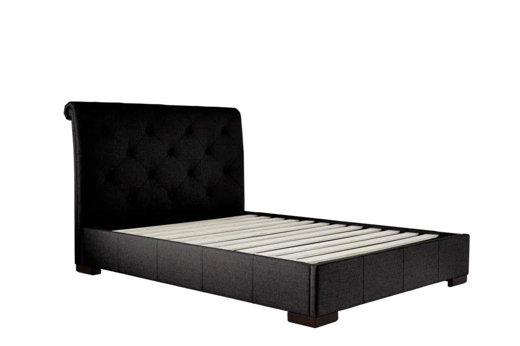 Memphis Scrolled Bed Frame - King / Slate