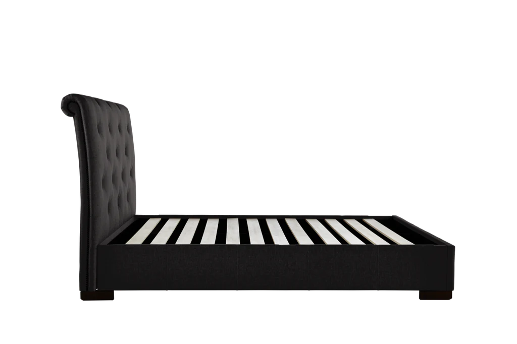 Memphis Scrolled Bed Frame - King / Slate