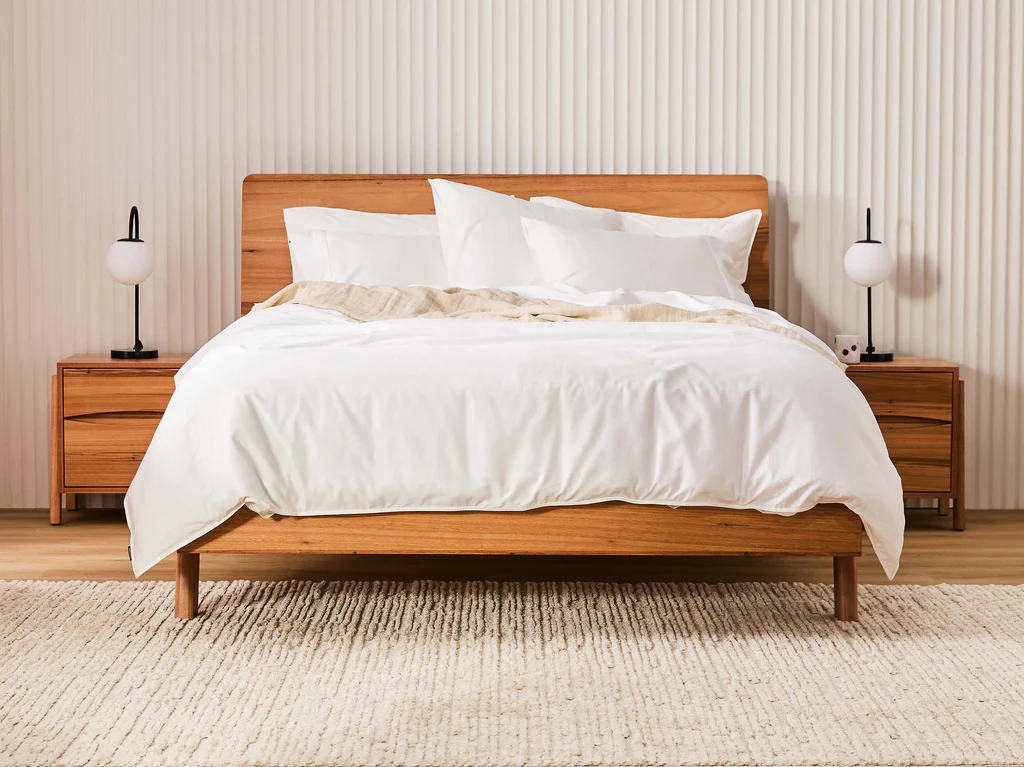 My Design Curved Headboard & Dane Base - Single / Native