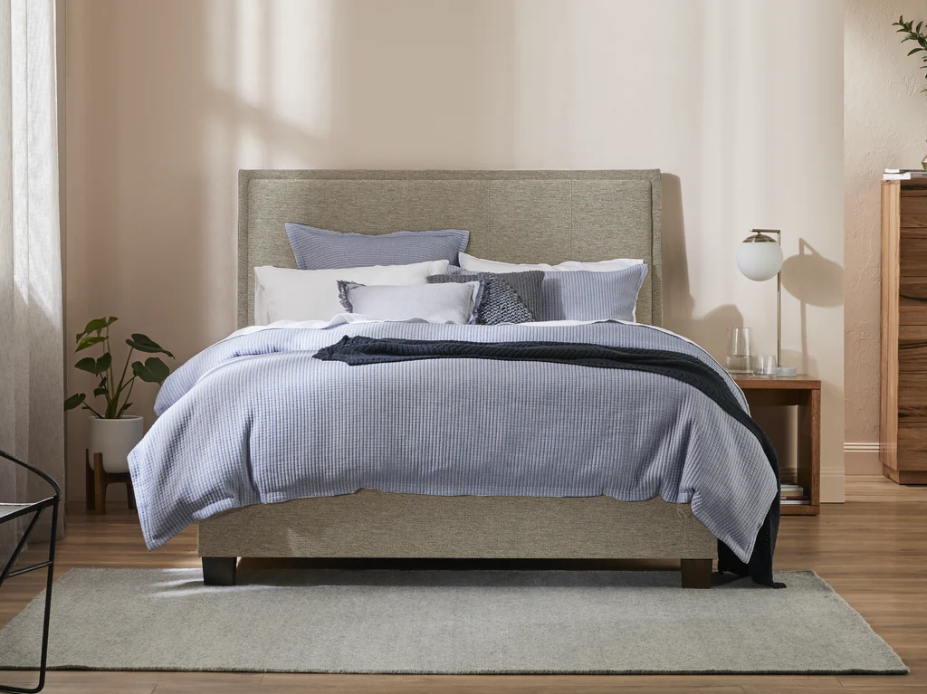 Elevation Framed Headboard & Standard Base - Queen / Jazz Almond