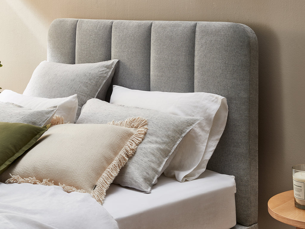 Carson Pleated Bed Frame - Double / Steel Grey 3 Carson Pleated Bed Frame - Double / Steel Grey