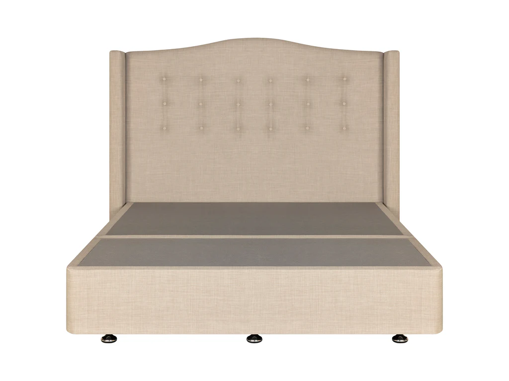 Slumberland Ornate Wing Buttoned 4 Drawer Base - Double / Wheat