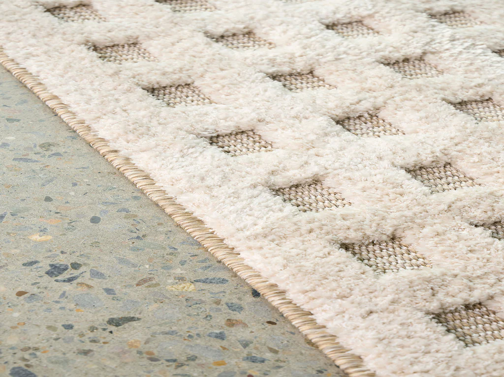 Illusion Grid Floor Rug - 230 X 160cm / Natural 4 Illusion Grid Floor Rug - 230 X 160cm / Natural