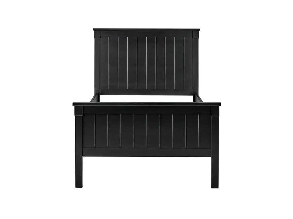 Durham Full Panel Bed Frame - Single / Black