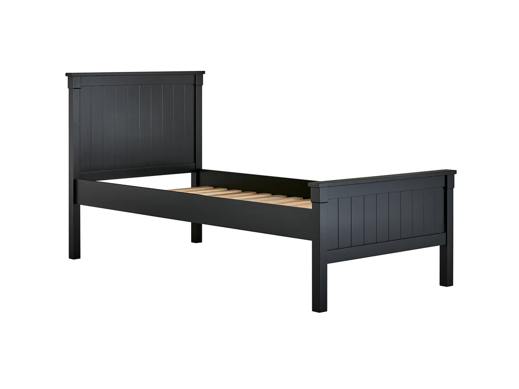 Durham Full Panel Bed Frame - Single / Black